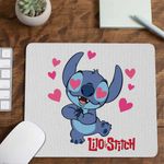 PC, gaming si accesorii - Periferice PC - Mousepad - Mousepad Stitch in Love Dragobete Valentines Day CoolTrend, 21x19cm - Infinity.ro