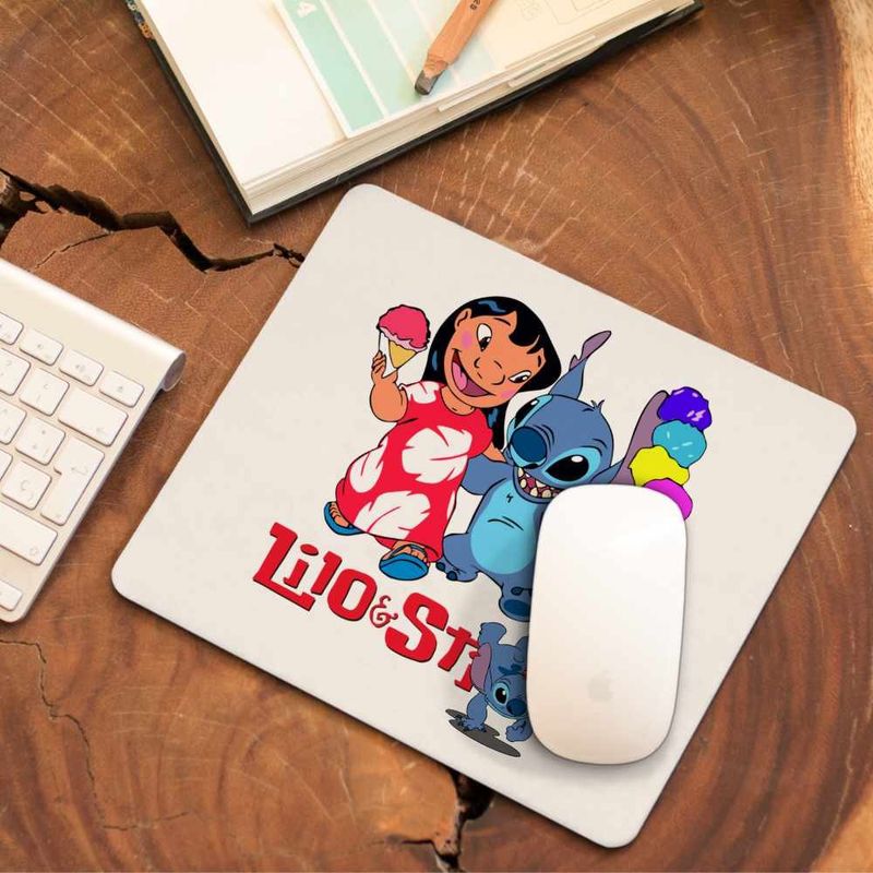 PC, gaming si accesorii - Periferice PC - Mousepad - Mousepad Lilo and Stitch Ice Cream CoolTrend, 21x19cm - Infinity.ro