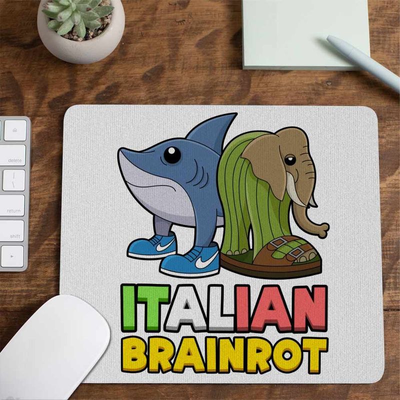 PC, gaming si accesorii - Periferice PC - Mousepad - Mousepad Italian Tralelero Lirilira Brainrot Brain Rot CoolTrend, 21x19cm - Infinity.ro