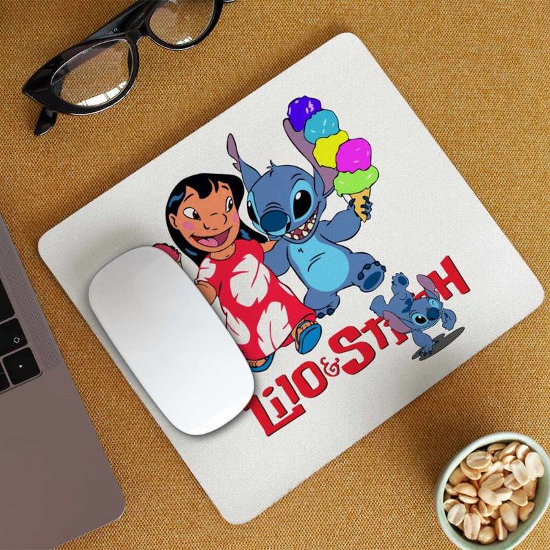 PC, gaming si accesorii - Periferice PC - Mousepad - Mousepad Lilo and Stitch Ice Cream CoolTrend, 21x19cm - Infinity.ro