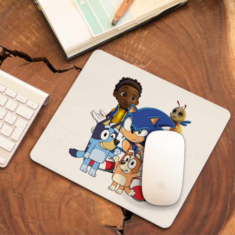 PC, gaming si accesorii - Periferice PC - Mousepad - Mousepad Sonic Blue Bingo Bluey CoolTrend, 21x19cm - Infinity.ro
