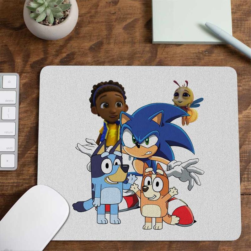 PC, gaming si accesorii - Periferice PC - Mousepad - Mousepad Sonic Blue Bingo Bluey CoolTrend, 21x19cm - Infinity.ro