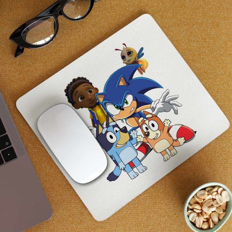 PC, gaming si accesorii - Periferice PC - Mousepad - Mousepad Sonic Blue Bingo Bluey CoolTrend, 21x19cm - Infinity.ro