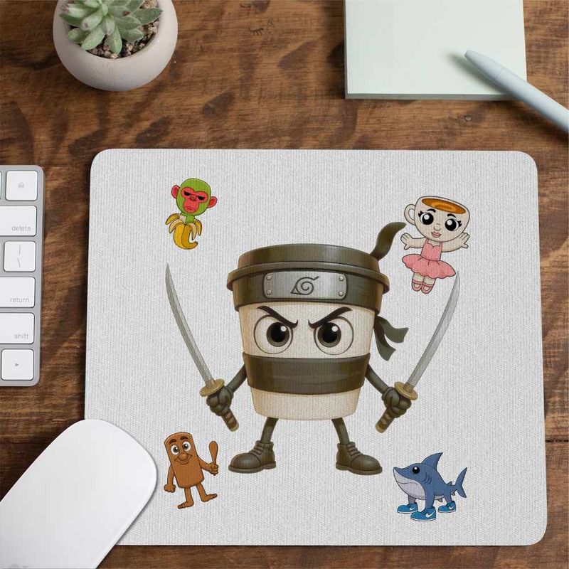 PC, gaming si accesorii - Periferice PC - Mousepad - Mousepad Cappuccino Assassino Italian Meme Brainrot Brain Rot CoolTrend, 21x19cm - Infinity.ro