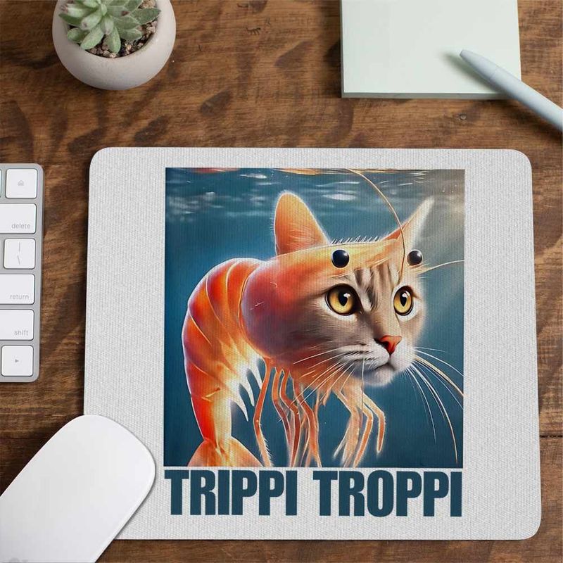 PC, gaming si accesorii - Periferice PC - Mousepad - Mousepad Trippi Troppi  Italian Meme Brainrot Brain Rot CoolTrend, 21x19cm - Infinity.ro