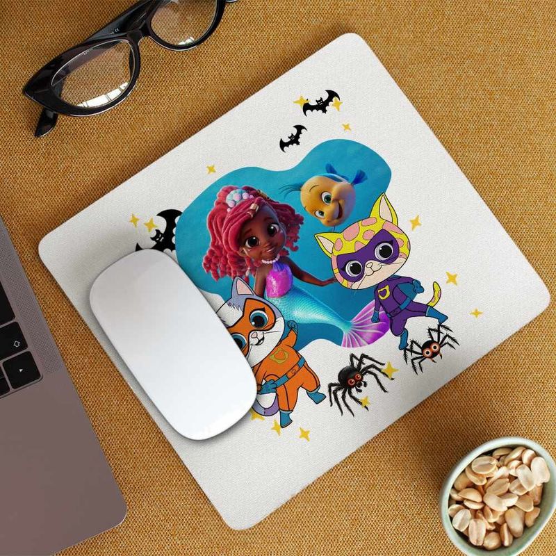 PC, gaming si accesorii - Periferice PC - Mousepad - Mousepad Super Pisicute Ghem Sclipi Ariel Mica Sirena CoolTrend, 21x19cm - Infinity.ro
