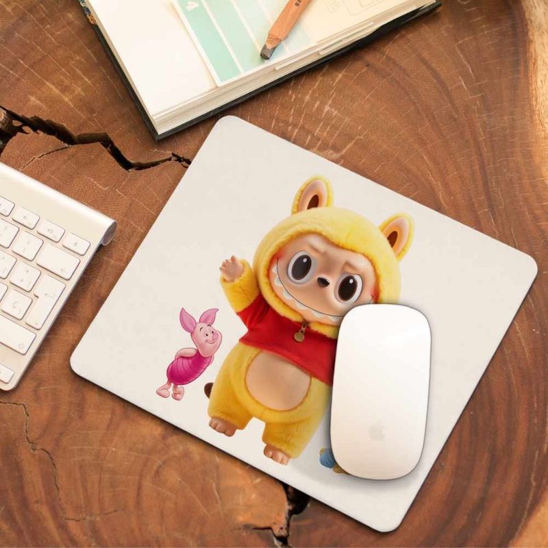 PC, gaming si accesorii - Periferice PC - Mousepad - Mousepad Labubu Winnie the Pooh Ursulet de plus CoolTrend, 21x19cm - Infinity.ro