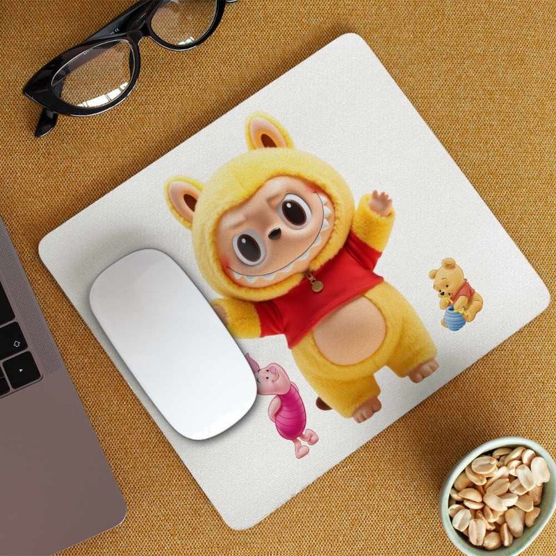 PC, gaming si accesorii - Periferice PC - Mousepad - Mousepad Labubu Winnie the Pooh Ursulet de plus CoolTrend, 21x19cm - Infinity.ro