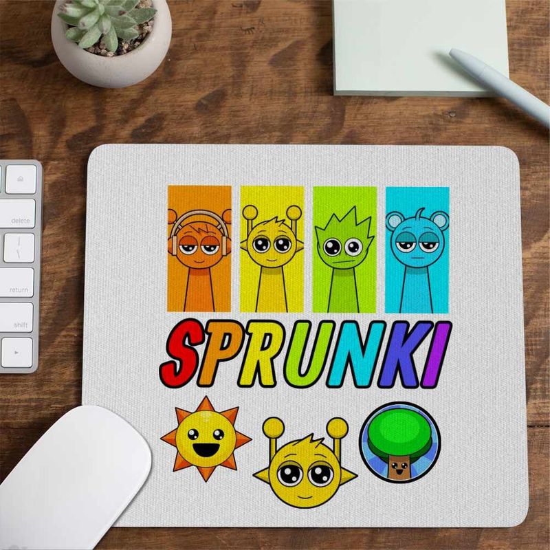 PC, gaming si accesorii - Periferice PC - Mousepad - Mousepad Sprunki Music Notes Gamer CoolTrend, 21x19cm - Infinity.ro