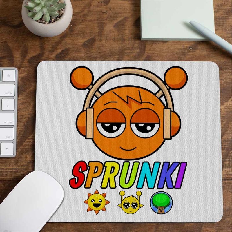 PC, gaming si accesorii - Periferice PC - Mousepad - Mousepad Sprunki Oren Alien Music Game CoolTrend, 21x19cm - Infinity.ro