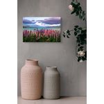 Casa si Gradina - Decoratiuni - Tablouri - Tablou Canvas, "Lupini multicolori la marginea lacului", 39 x 26 cm - Infinity.ro