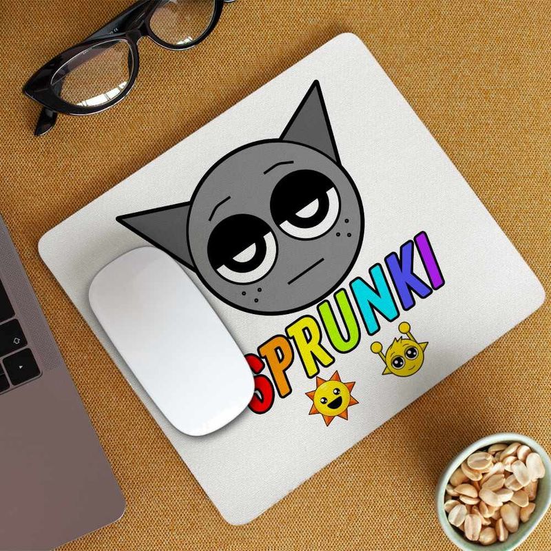 PC, gaming si accesorii - Periferice PC - Mousepad - Mousepad Sprunki Gray Song Music Game CoolTrend, 21x19cm - Infinity.ro