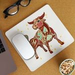 PC, gaming si accesorii - Periferice PC - Mousepad - Mousepad Taur Zodiac Horoscop Taurus Mandala Astrologie CoolTrend, 21x19cm - Infinity.ro