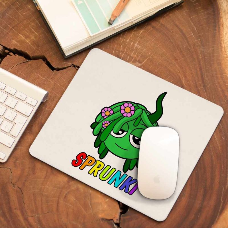 PC, gaming si accesorii - Periferice PC - Mousepad - Mousepad Sprunki Green Sound Music Game CoolTrend, 21x19cm - Infinity.ro