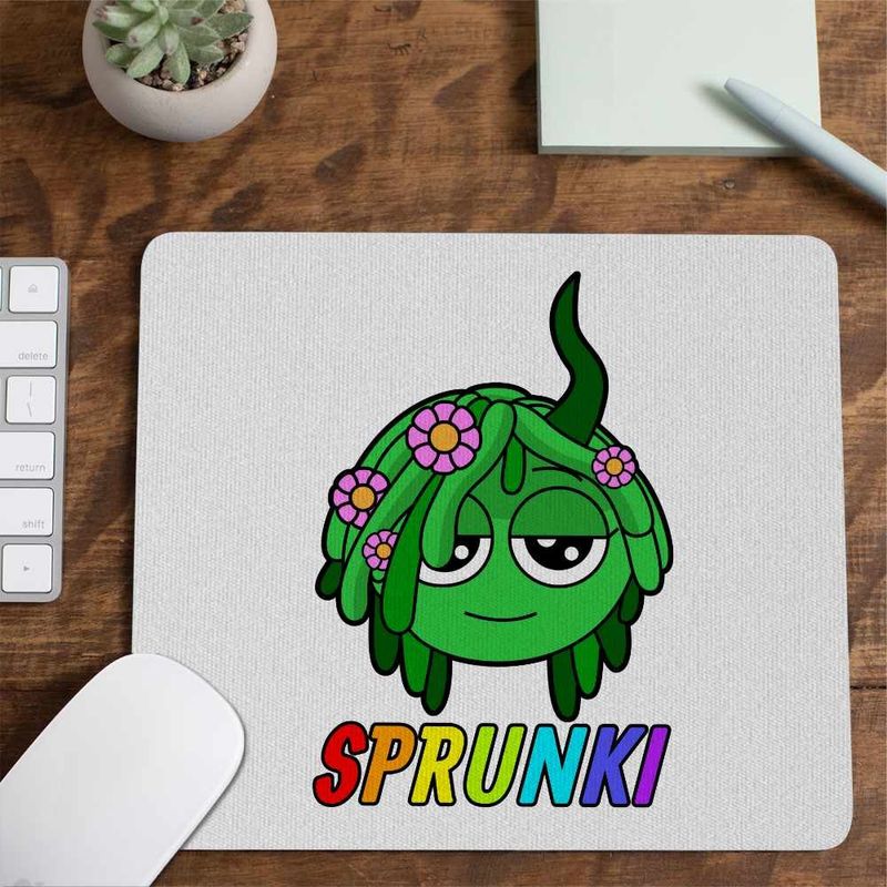 PC, gaming si accesorii - Periferice PC - Mousepad - Mousepad Sprunki Green Sound Music Game CoolTrend, 21x19cm - Infinity.ro