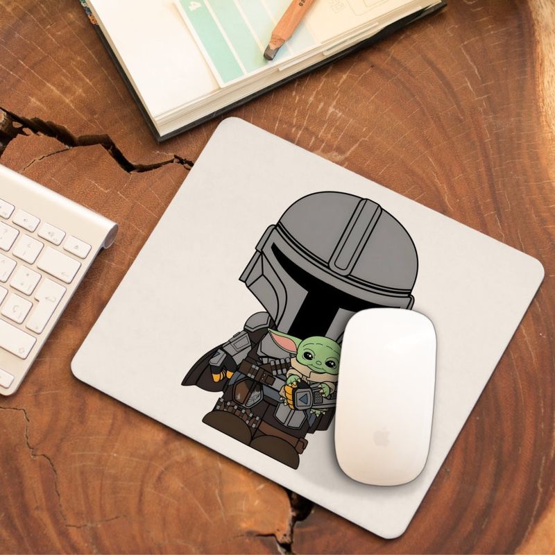 PC, gaming si accesorii - Periferice PC - Mousepad - Mousepad Mandalorian Grogu Baby Yoda Star Wars, 21x19cm - Infinity.ro