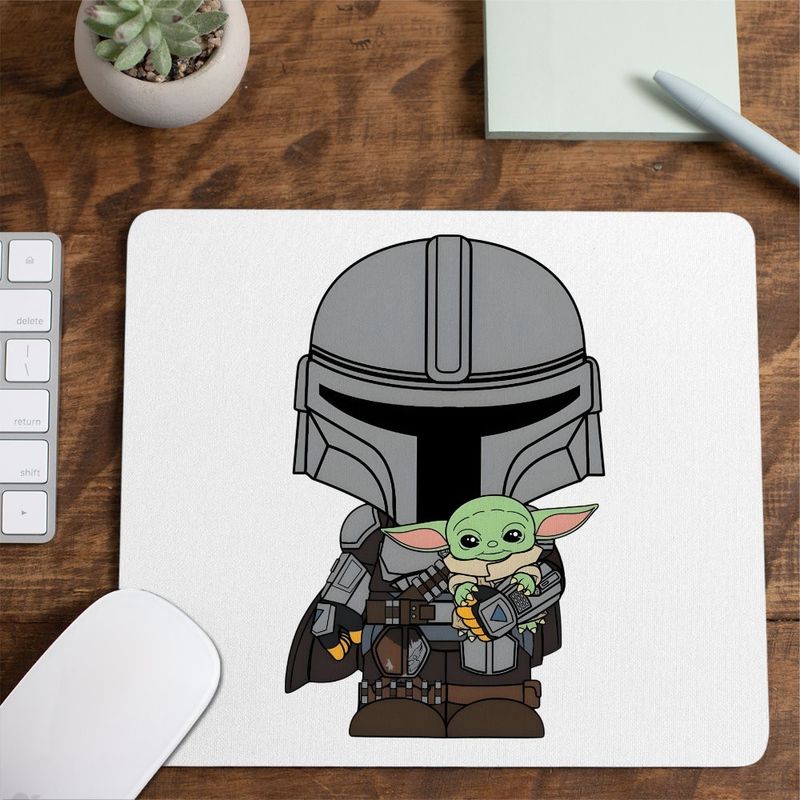 PC, gaming si accesorii - Periferice PC - Mousepad - Mousepad Mandalorian Grogu Baby Yoda Star Wars, 21x19cm - Infinity.ro