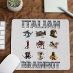 PC, gaming si accesorii - Periferice PC - Mousepad - Mousepad Tralalero Crocodilo Sahur Cappucino Italian Meme Brainrot Brain Rot CoolTrend, 21x19cm - Infinity.ro