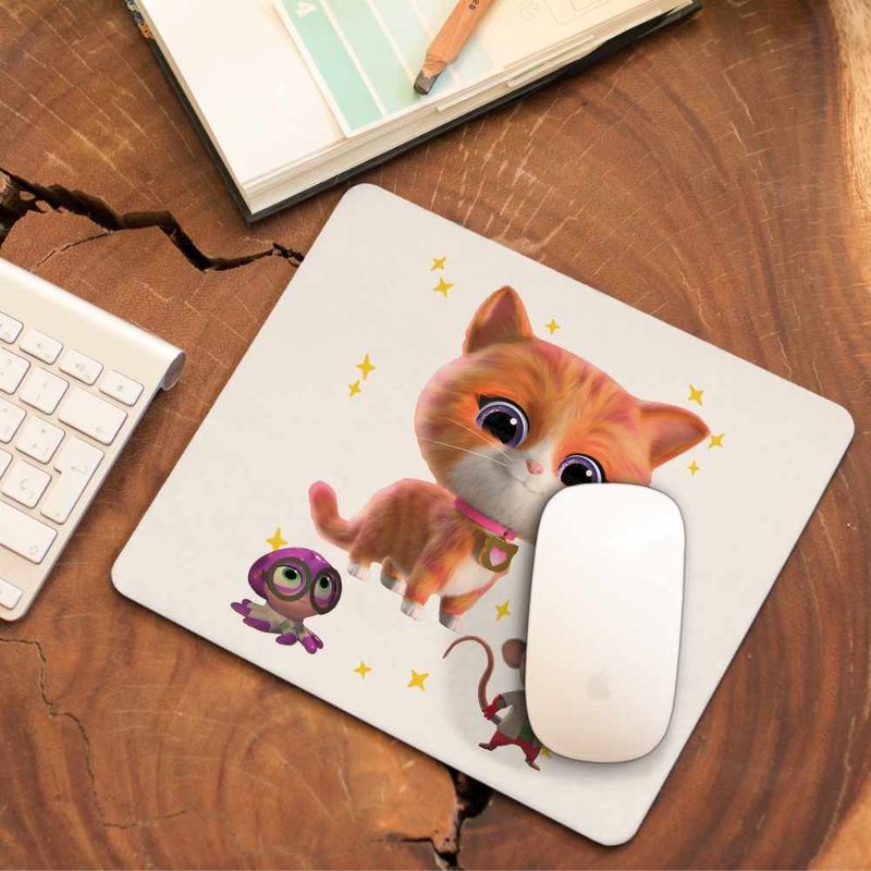PC, gaming si accesorii - Periferice PC - Mousepad - Mousepad SuperKitties Ginny Super Pisicute CoolTrend, 21x19cm - Infinity.ro