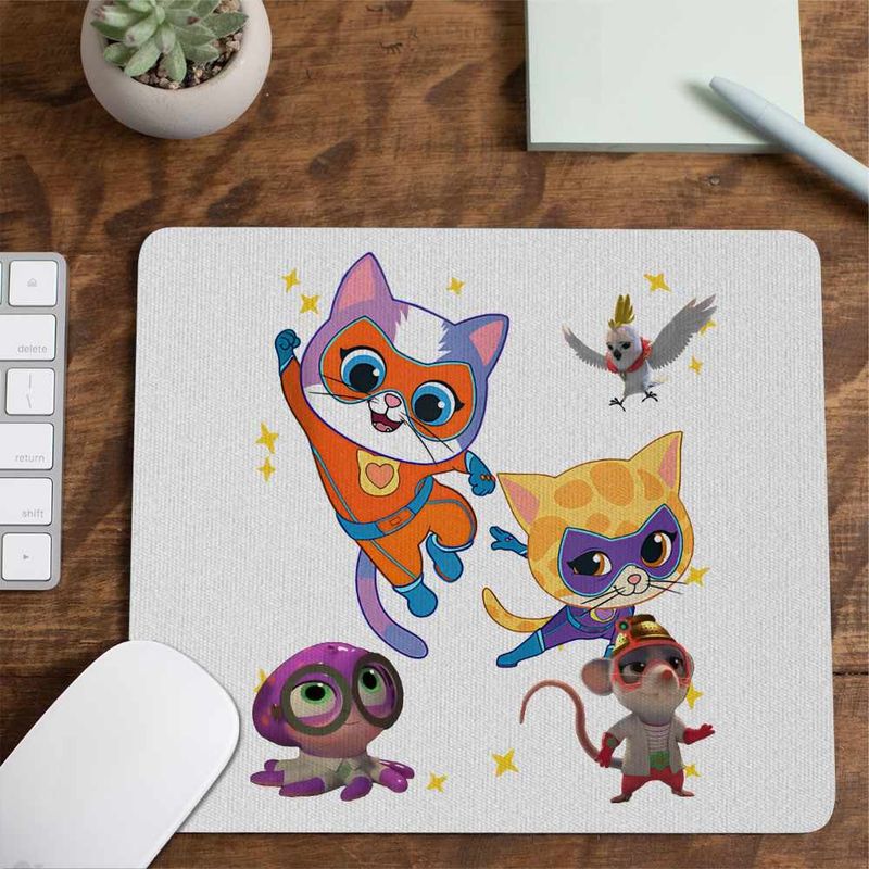 PC, gaming si accesorii - Periferice PC - Mousepad - Mousepad Super Pisicute Ghem Sclipi CoolTrend, 21x19cm - Infinity.ro