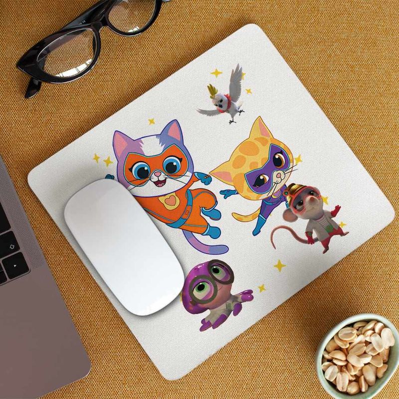 PC, gaming si accesorii - Periferice PC - Mousepad - Mousepad Super Pisicute Ghem Sclipi CoolTrend, 21x19cm - Infinity.ro