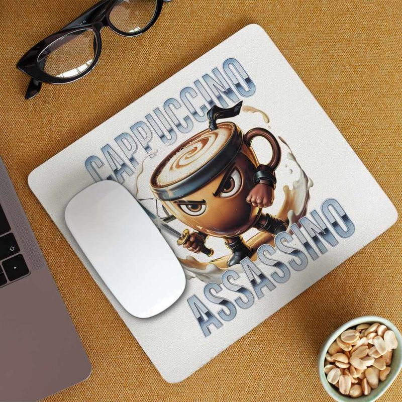 PC, gaming si accesorii - Periferice PC - Mousepad - Mousepad Italian Meme Assassino Brainrot CoolTrend, 21x19cm - Infinity.ro