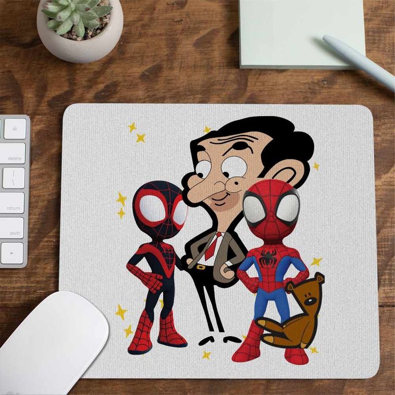 PC, gaming si accesorii - Periferice PC - Mousepad - Mousepad Mr Bean Paienjenel Spiderman CoolTrend, 21x19cm - Infinity.ro