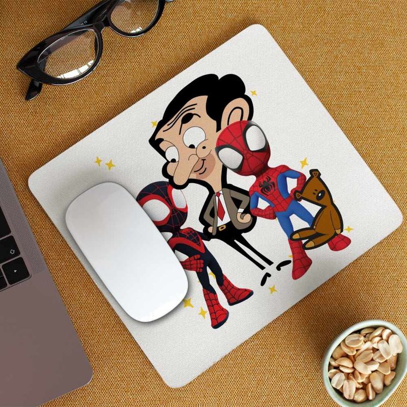 PC, gaming si accesorii - Periferice PC - Mousepad - Mousepad Mr Bean Paienjenel Spiderman CoolTrend, 21x19cm - Infinity.ro