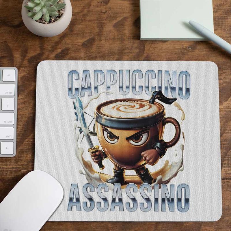 PC, gaming si accesorii - Periferice PC - Mousepad - Mousepad Italian Meme Assassino Brainrot CoolTrend, 21x19cm - Infinity.ro