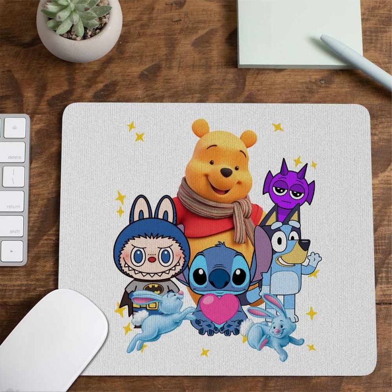 PC, gaming si accesorii - Periferice PC - Mousepad - Mousepad Winnie Labubu Stitch Bluey Sprunki Batman CoolTrend, 21x19cm - Infinity.ro