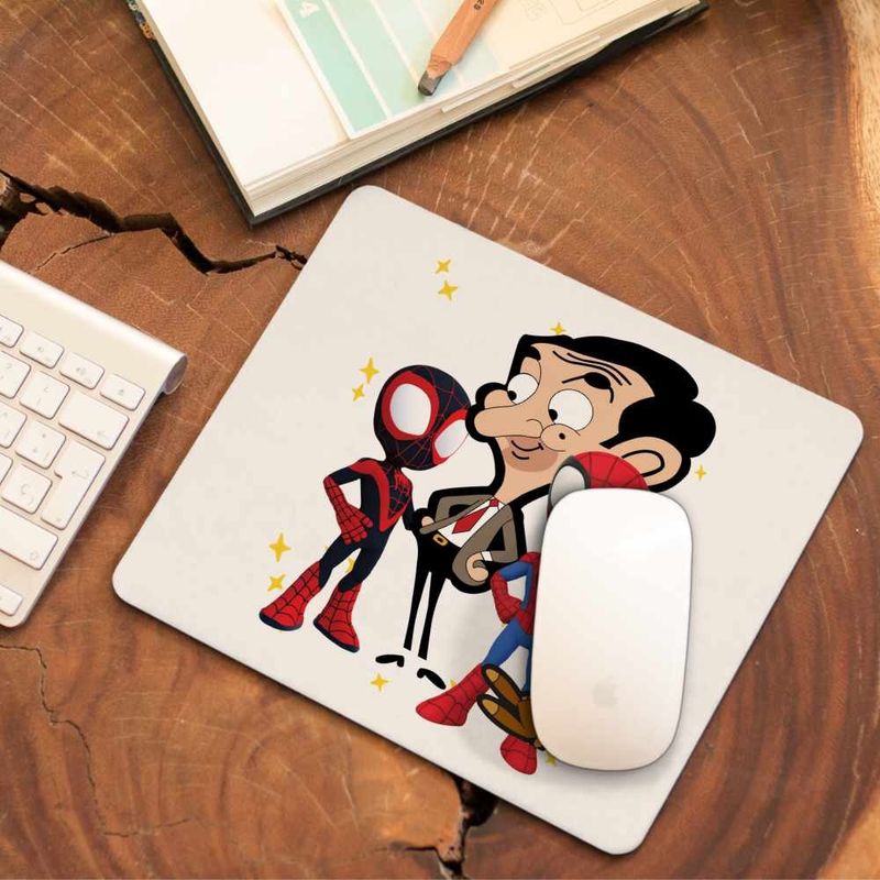 PC, gaming si accesorii - Periferice PC - Mousepad - Mousepad Mr Bean Paienjenel Spiderman CoolTrend, 21x19cm - Infinity.ro