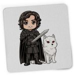 PC, gaming si accesorii - Periferice PC - Mousepad - Mousepad Game of Thrones Jon Snow Ghost Wolf, 21x19cm - Infinity.ro