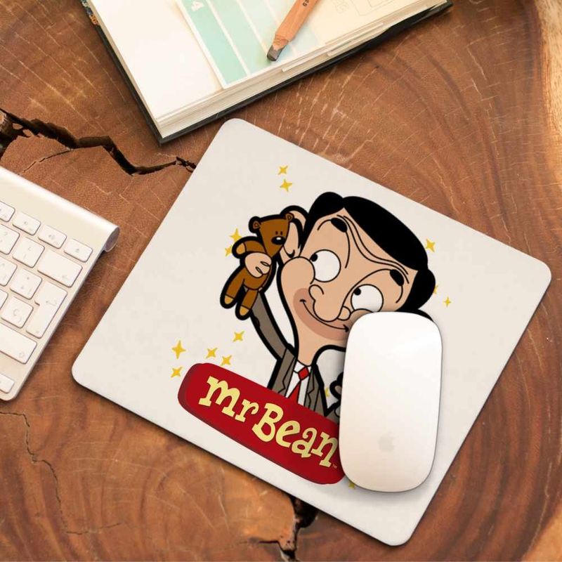 PC, gaming si accesorii - Periferice PC - Mousepad - Mousepad Mr Bean Teddy Bear Happy CoolTrend, 21x19cm - Infinity.ro