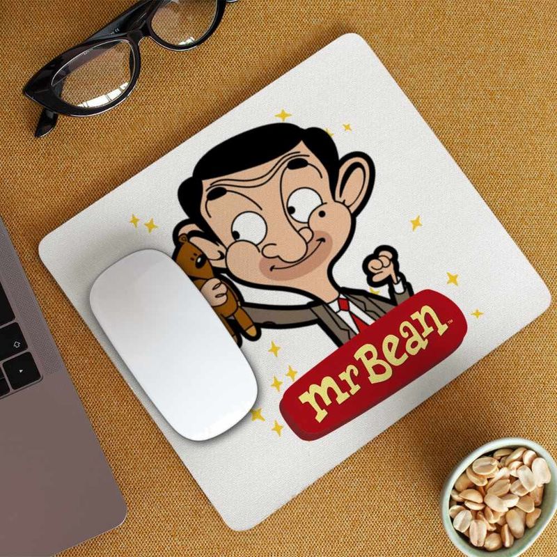 PC, gaming si accesorii - Periferice PC - Mousepad - Mousepad Mr Bean Teddy Bear Happy CoolTrend, 21x19cm - Infinity.ro