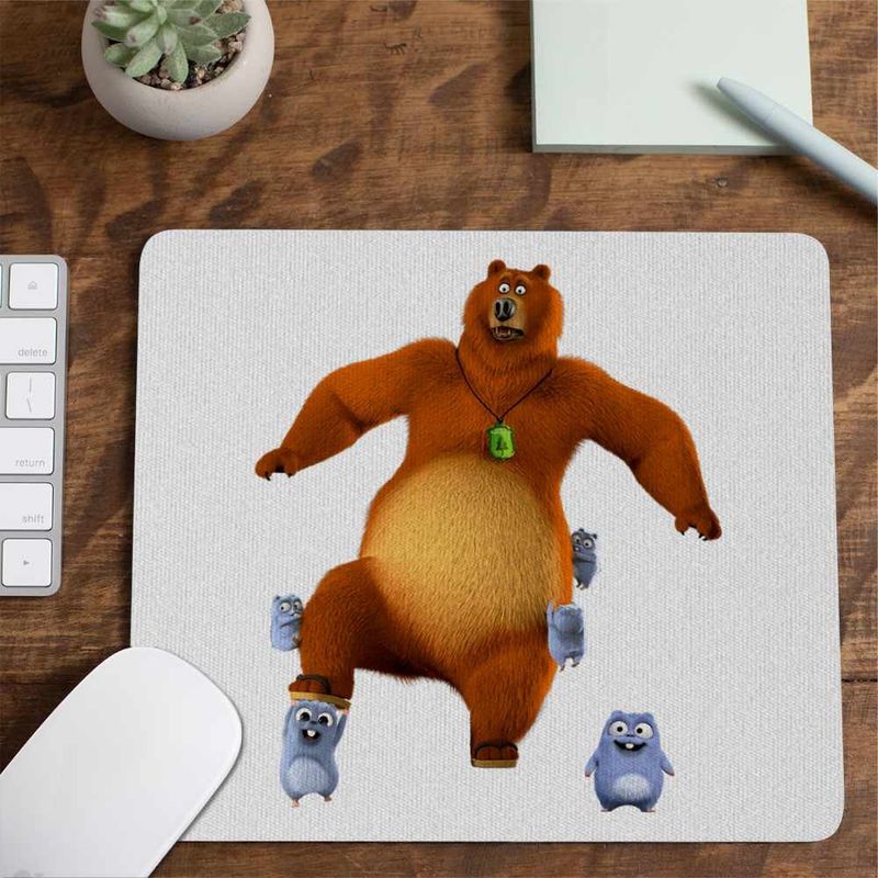 PC, gaming si accesorii - Periferice PC - Mousepad - Mousepad Ursul Grizzy si lemingii Grizzly CoolTrend, 21x19cm - Infinity.ro
