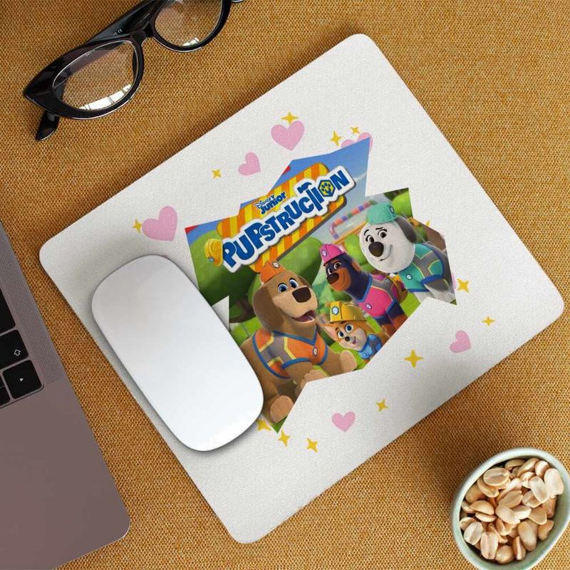 PC, gaming si accesorii - Periferice PC - Mousepad - Mousepad Pupstruction Team Catelusi Constructori Disney CoolTrend, 21x19cm - Infinity.ro