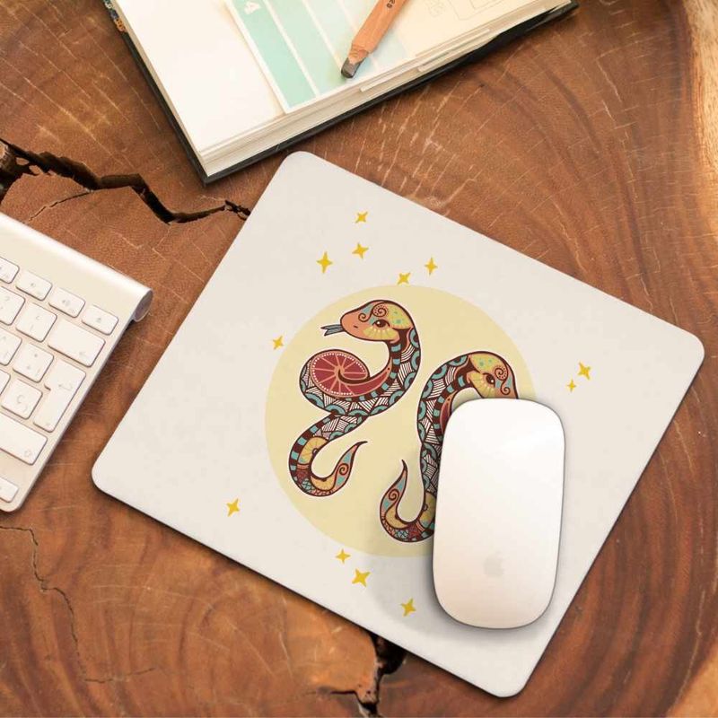 PC, gaming si accesorii - Periferice PC - Mousepad - Mousepad Gemeni Zodiac Horoscop Gemini Mandala Astrologie Serpi CoolTrend, 21x19cm - Infinity.ro