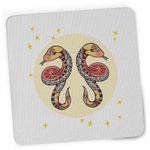 PC, gaming si accesorii - Periferice PC - Mousepad - Mousepad Gemeni Zodiac Horoscop Gemini Mandala Astrologie Serpi CoolTrend, 21x19cm - Infinity.ro