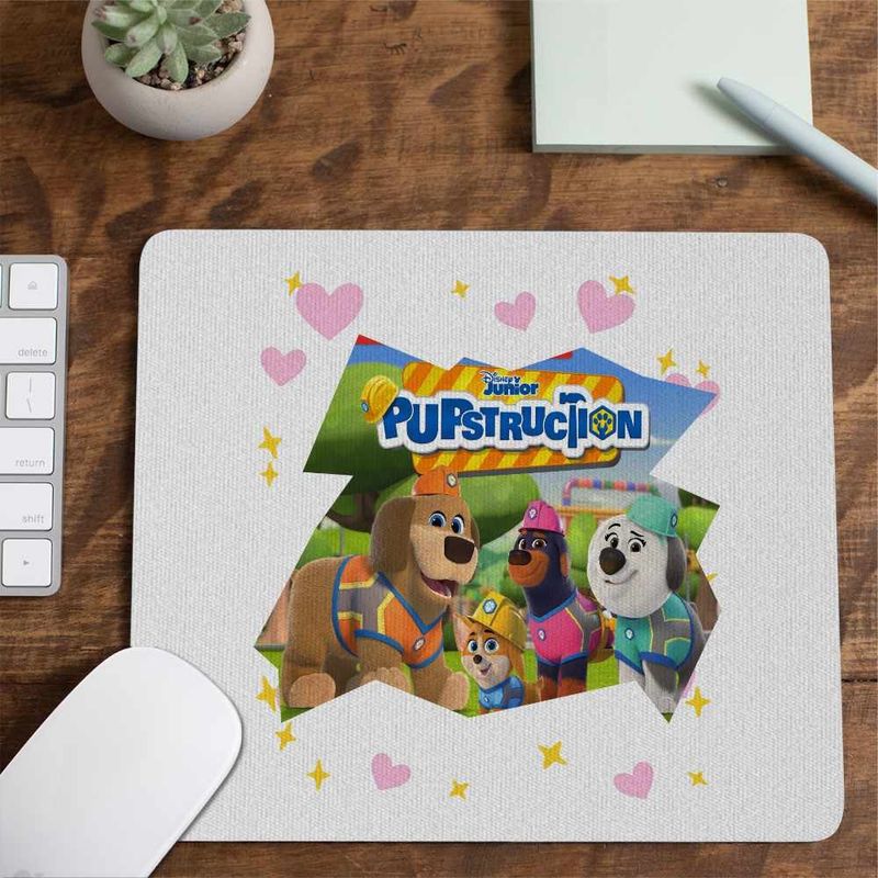 PC, gaming si accesorii - Periferice PC - Mousepad - Mousepad Pupstruction Team Catelusi Constructori Disney CoolTrend, 21x19cm - Infinity.ro