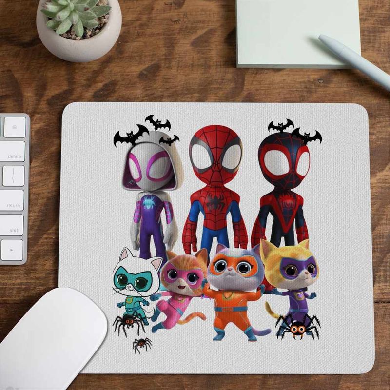 PC, gaming si accesorii - Periferice PC - Mousepad - Mousepad Paienjenel Spin Fantoma Super Pisicute CoolTrend, 21x19cm - Infinity.ro