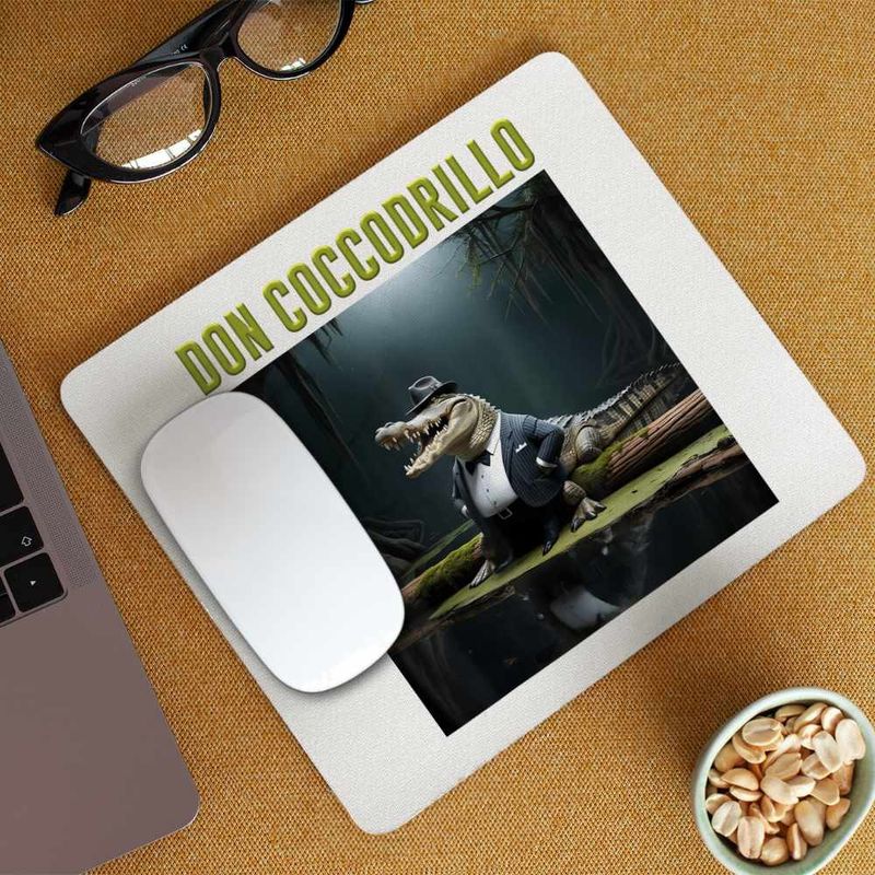 PC, gaming si accesorii - Periferice PC - Mousepad - Mousepad Don Coccodrillo Italian Meme Brainrot Brain Rot CoolTrend, 21x19cm - Infinity.ro