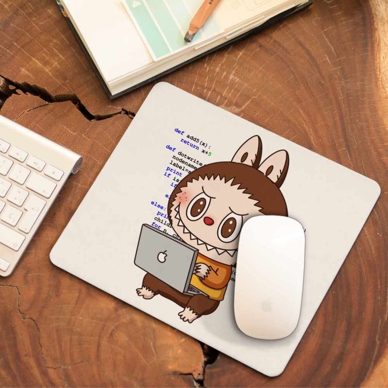 PC, gaming si accesorii - Periferice PC - Mousepad - Mousepad Labubu Programator IT Python PHP CoolTrend, 21x19cm - Infinity.ro