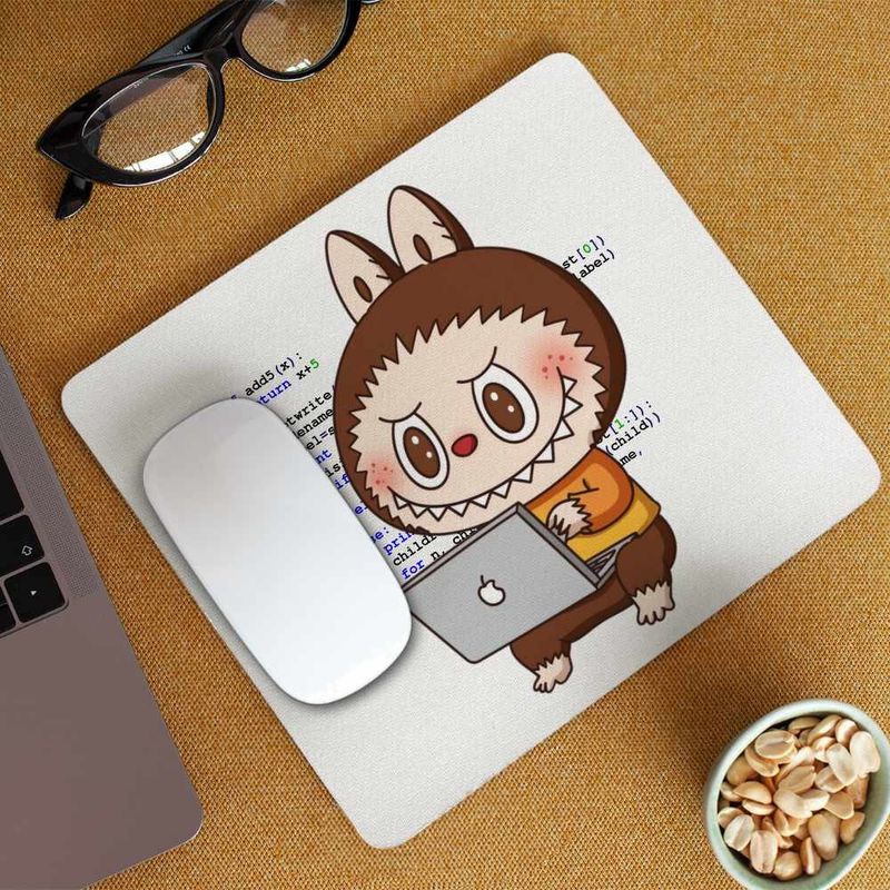 PC, gaming si accesorii - Periferice PC - Mousepad - Mousepad Labubu Programator IT Python PHP CoolTrend, 21x19cm - Infinity.ro