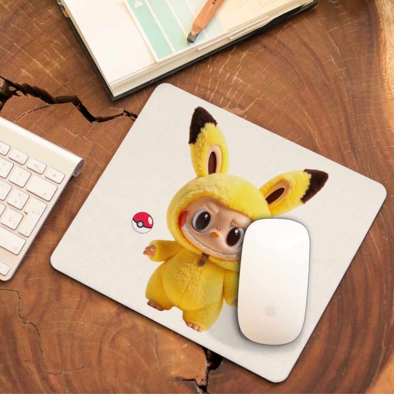 PC, gaming si accesorii - Periferice PC - Mousepad - Mousepad Labubu Pikachu Pokemon CoolTrend, 21x19cm - Infinity.ro