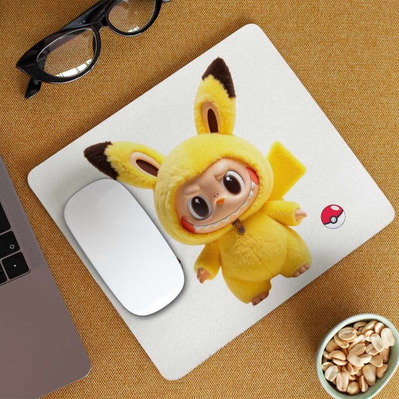 PC, gaming si accesorii - Periferice PC - Mousepad - Mousepad Labubu Pikachu Pokemon CoolTrend, 21x19cm - Infinity.ro