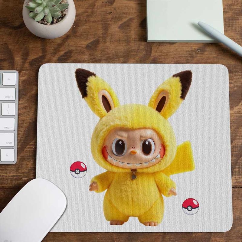 PC, gaming si accesorii - Periferice PC - Mousepad - Mousepad Labubu Pikachu Pokemon CoolTrend, 21x19cm - Infinity.ro
