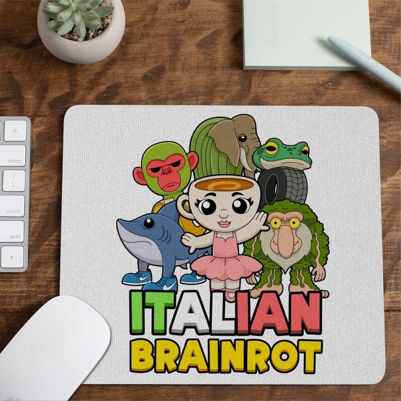 PC, gaming si accesorii - Periferice PC - Mousepad - Mousepad Italian Ballerina Tralalero BrrBrr Brainrot Brain Rot CoolTrend, 21x19cm - Infinity.ro