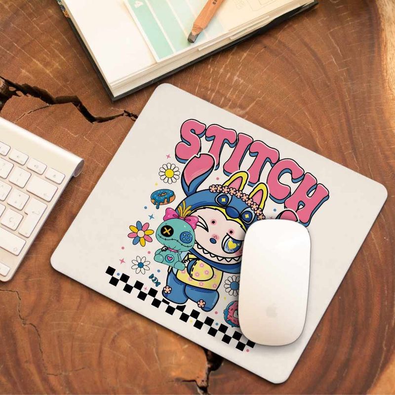 PC, gaming si accesorii - Periferice PC - Mousepad - Mousepad Labubu Stitch Stich CoolTrend, 21x19cm - Infinity.ro