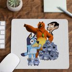 PC, gaming si accesorii - Periferice PC - Mousepad - Mousepad Grizzy Lemingi Bluey Mr Bean CoolTrend, 21x19cm - Infinity.ro