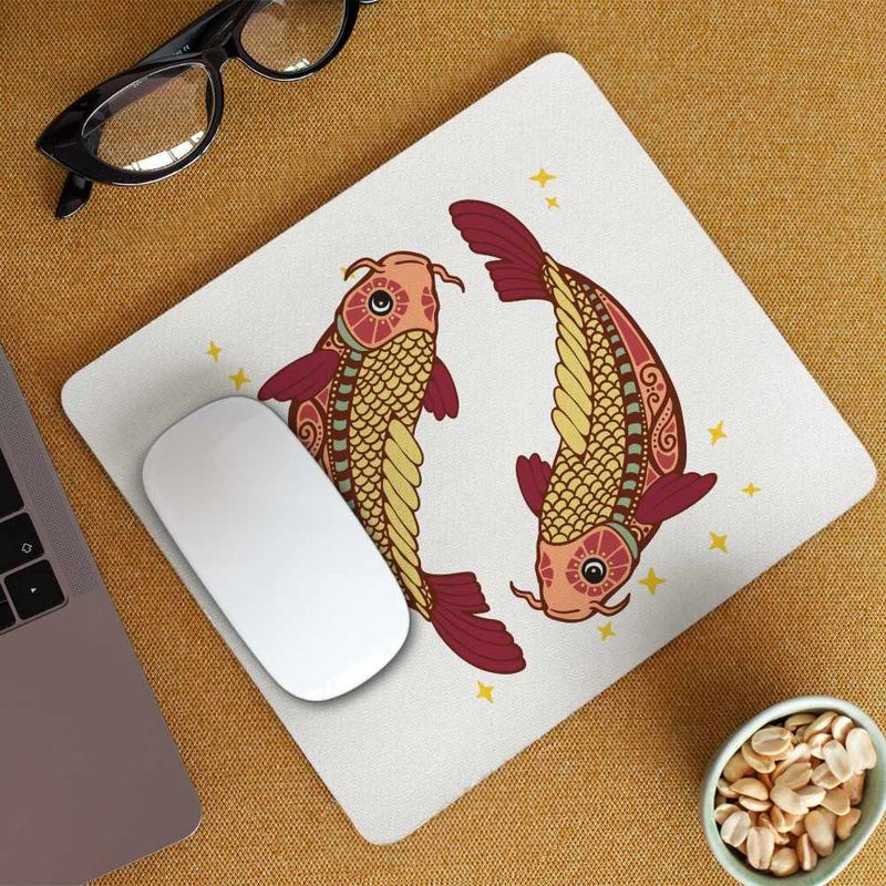 PC, gaming si accesorii - Periferice PC - Mousepad - Mousepad Pesti Zodiac Horoscop Pisces Mandala Astrologie CoolTrend, 21x19cm - Infinity.ro